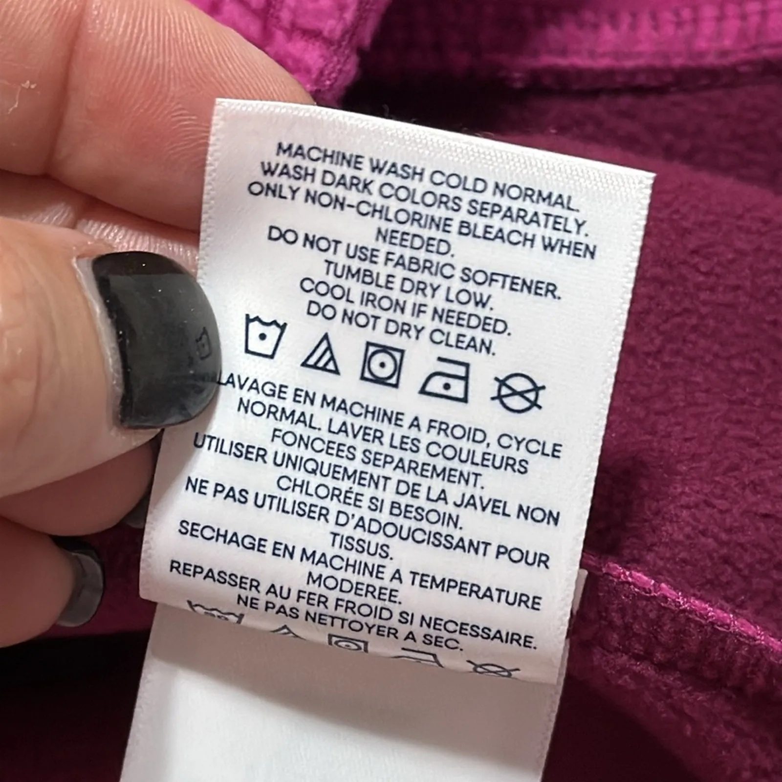 Lands' End plus size 14-16 grid fleece full zip vest 2 pockets casual wear pink - Image 8