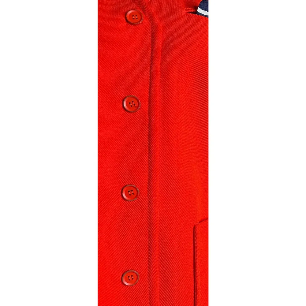 Vtg Butte Knit Womens 2 Piece Red Suit Jacket Pleated Skirt Size S/M? Mod 60s - Image 3