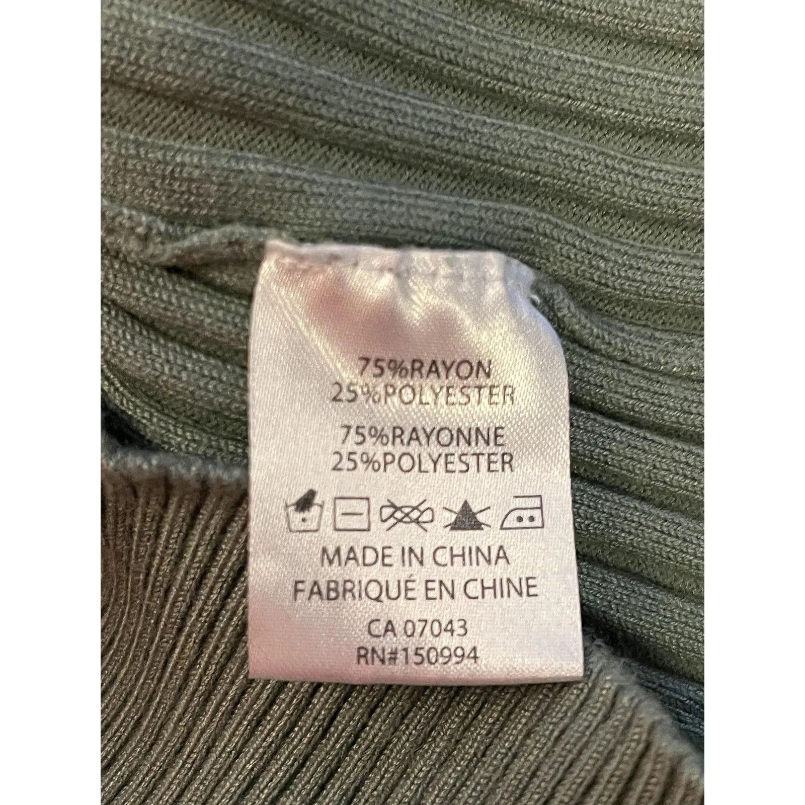 Rafiana Sweater Womens XL Green Sleeveless Mock Neck Ribbed Knit Tank Top - Image 6