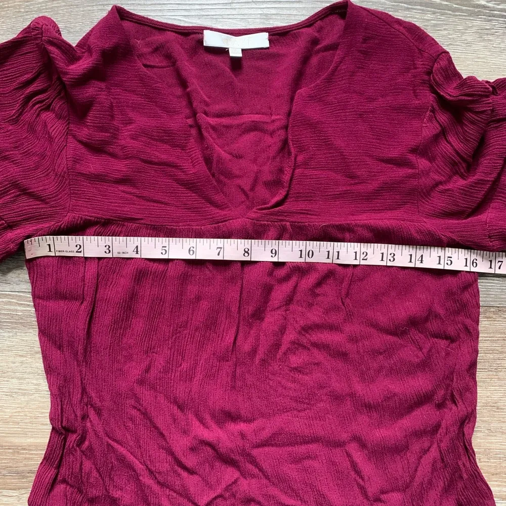 Wayf Purple Short Sleeve Blouse S - Image 3