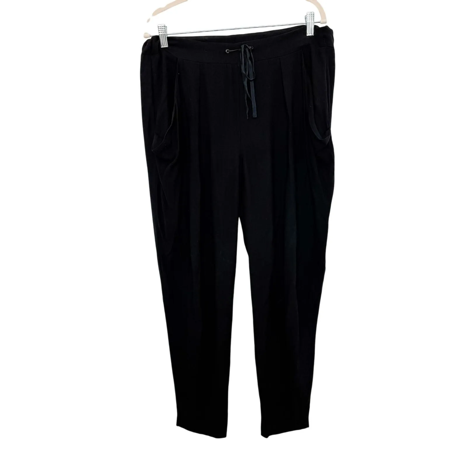 A.L.C. Womens Pants Size M Black Lightwight Tapered Minimalist Chic Quiet Luxury - Image 2