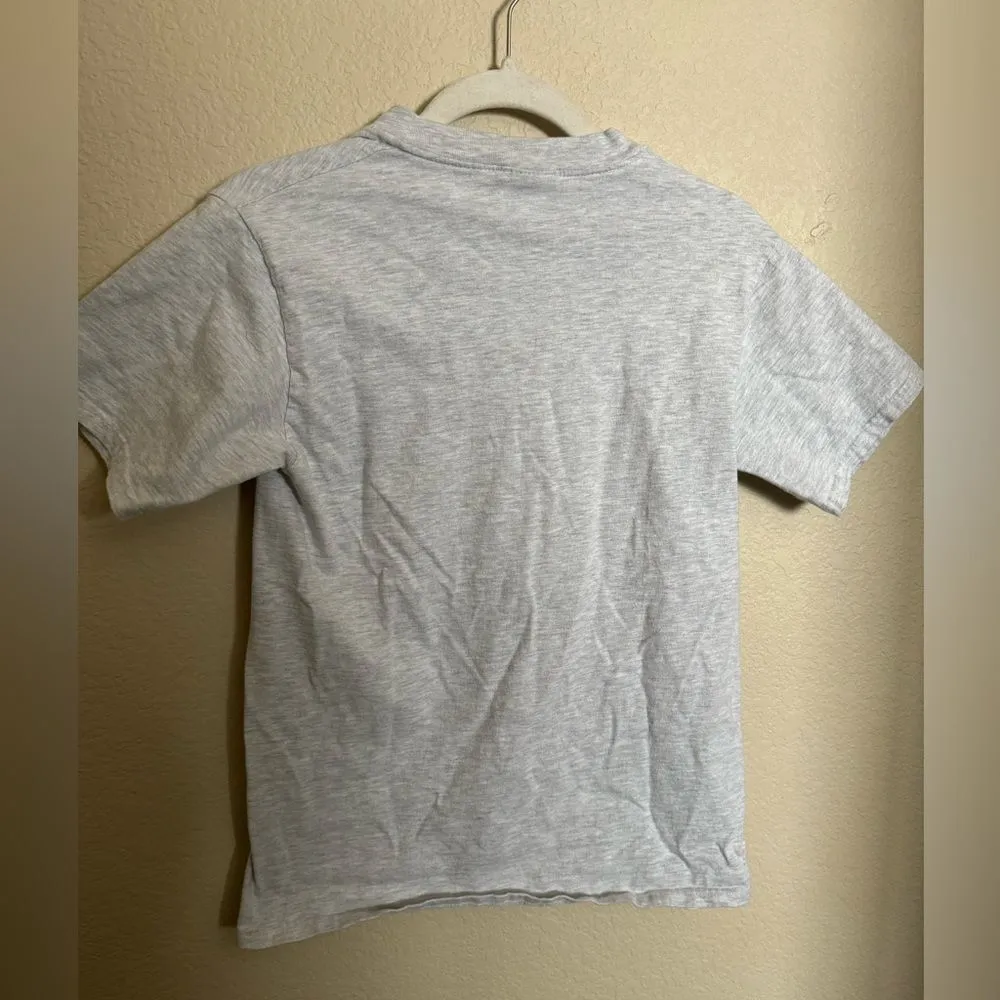 Vintage 90s Yin-Yang Animal Graphic Tee‎ Shirt Sz Womens Small in Grey - Image 8