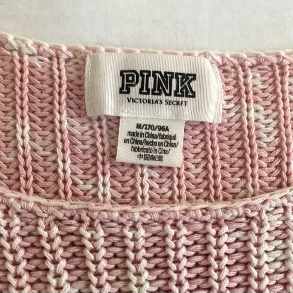 PINK Victoria’s Secret pink space dyed knit long sleeve sweater Medium - Image 4