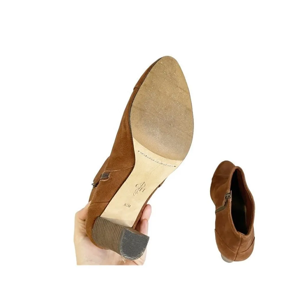 Cole Haan Womens Harper Bootie Ii Ankle Boots Booties Brown Nubuck Leather 8.5 - Image 2