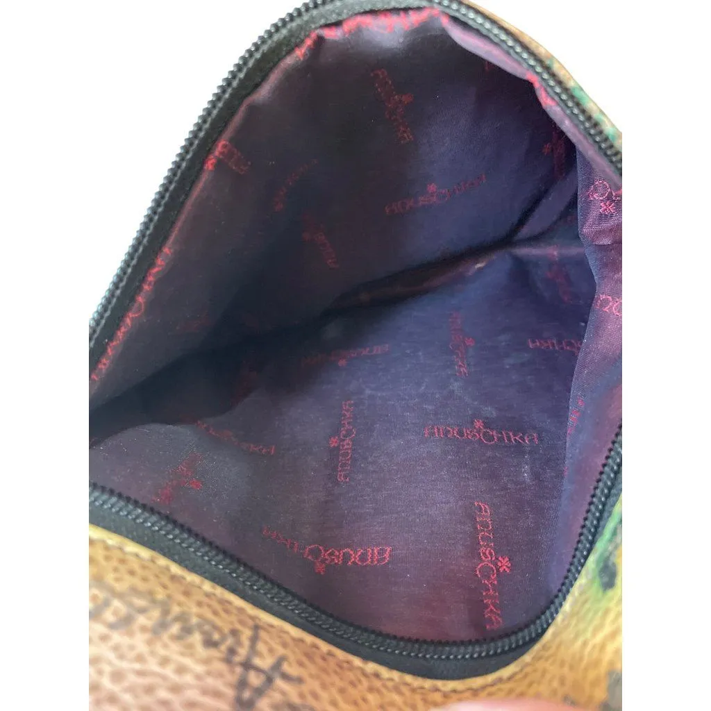 Anuschka Womens Brown Leather floral print shoulder handbag SKU 8714 - Image 16