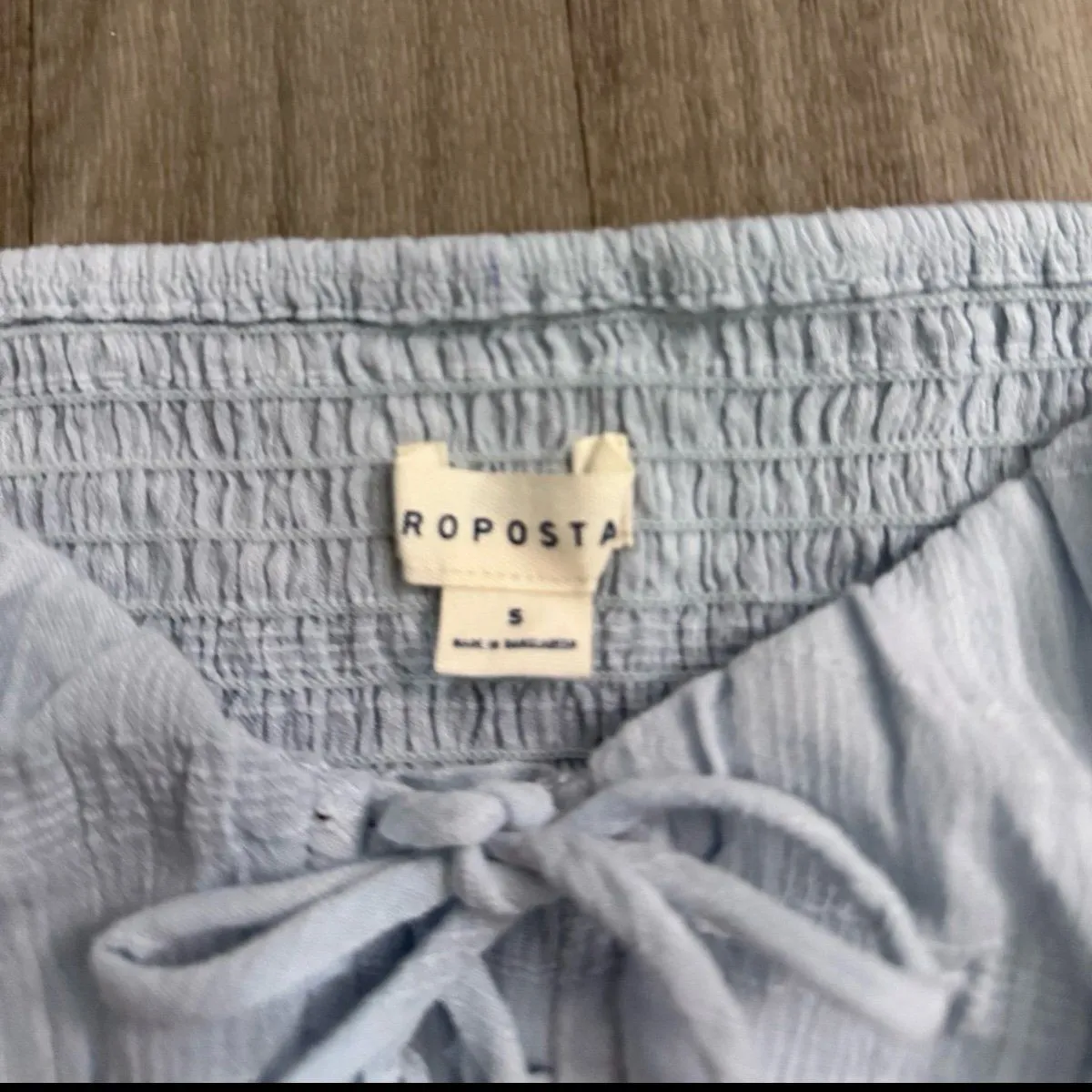 Aeropostale Textured lace front cropped coquette milkmaid puff sleeve top - Image 4