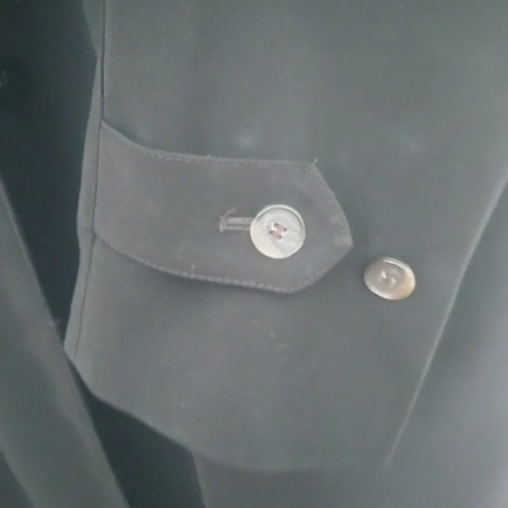 Ann Klein 14 Hooded Black Trench Coat Plus - Image 4