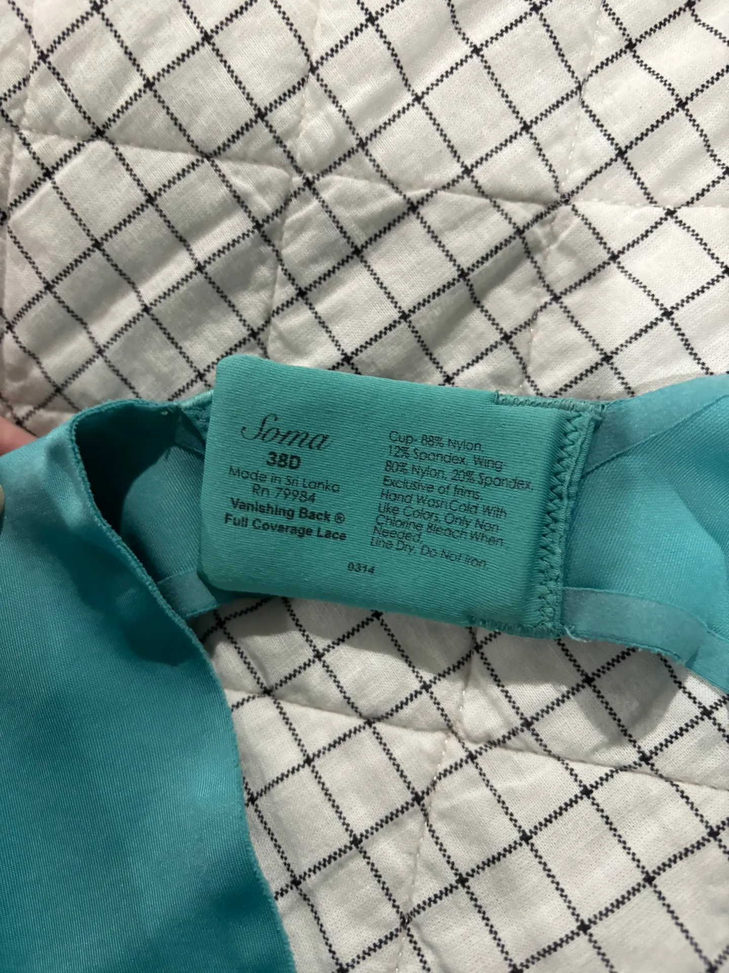 Soma Vanishing Back Full Coverage Lace Bra, Sz 38D, NWOT - Image 5