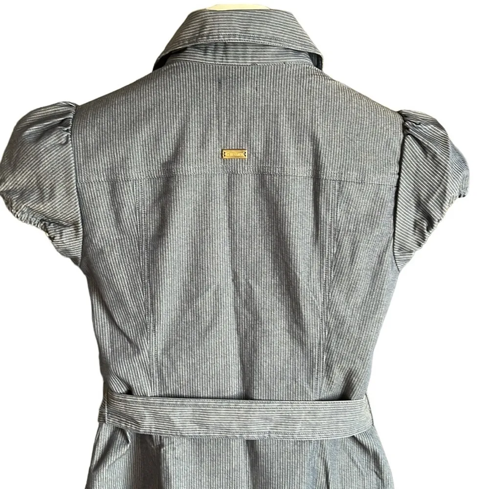 G by Guess belted denim pinstripe mini dress - Image 11