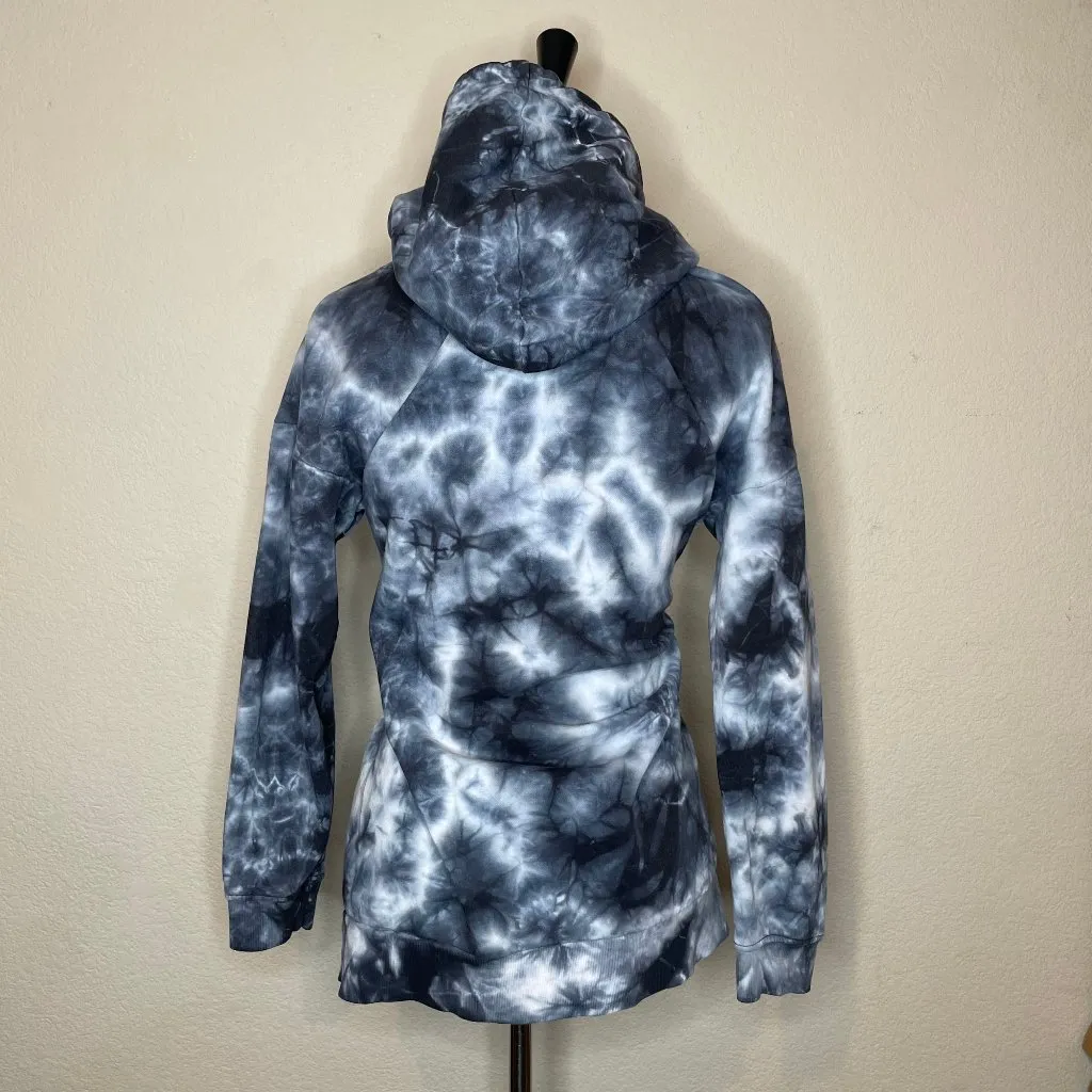 Women's Oversized Tie Die Kangaroo Pocket New York City Drawstring Hoodie S - Image 4