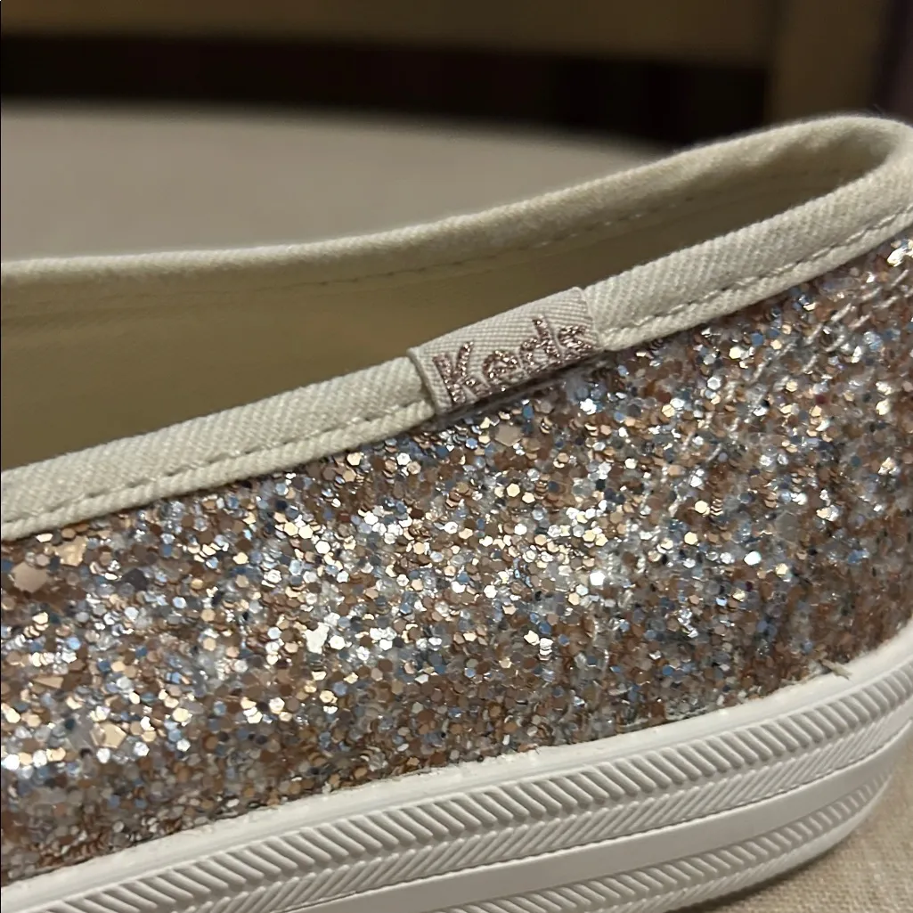 Keds for Kate Spade Glittery Slip-On Shoes, Size 5 - Image 7