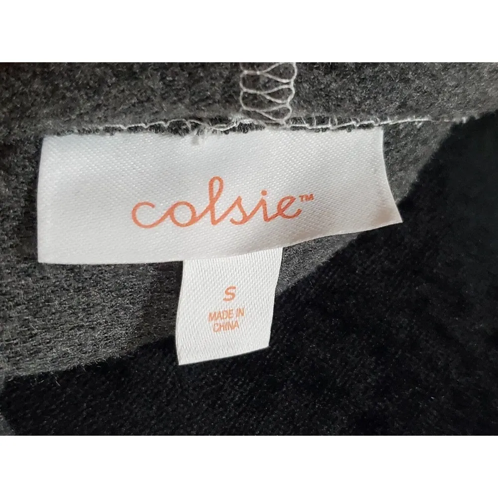 Colsie Women's Gray Solid Rayon Long Sleeve Hooded Neck Pullover Sweater Large - Image 8