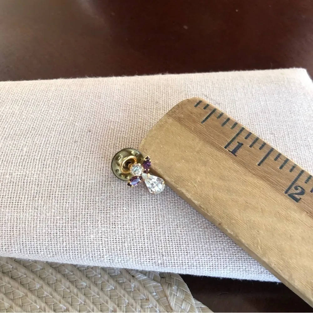 Vintage Rhinestone Angel Pin - Image 2