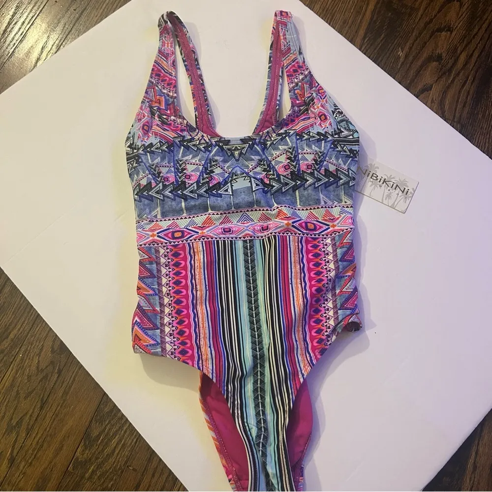 TiniBikini NEW colorful coastal vibes one piece swimsuit, size XS - Image 8