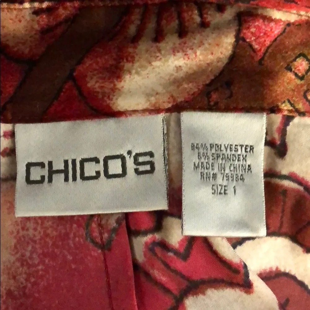 Chico’s Floral Sleeves Blouse S (8/10) - Image 7