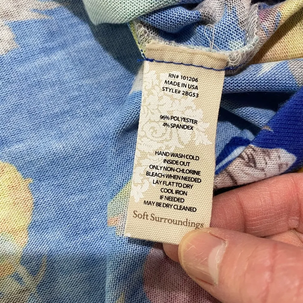 Soft Surroundings Cerulean Paradise Top Bird XS - Image 7