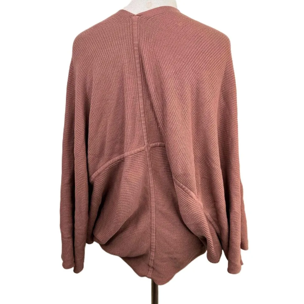 Lululemon  Mauve Open Front Long Sleeves Cashlu Knit Ribbed Cardigan - Image 8