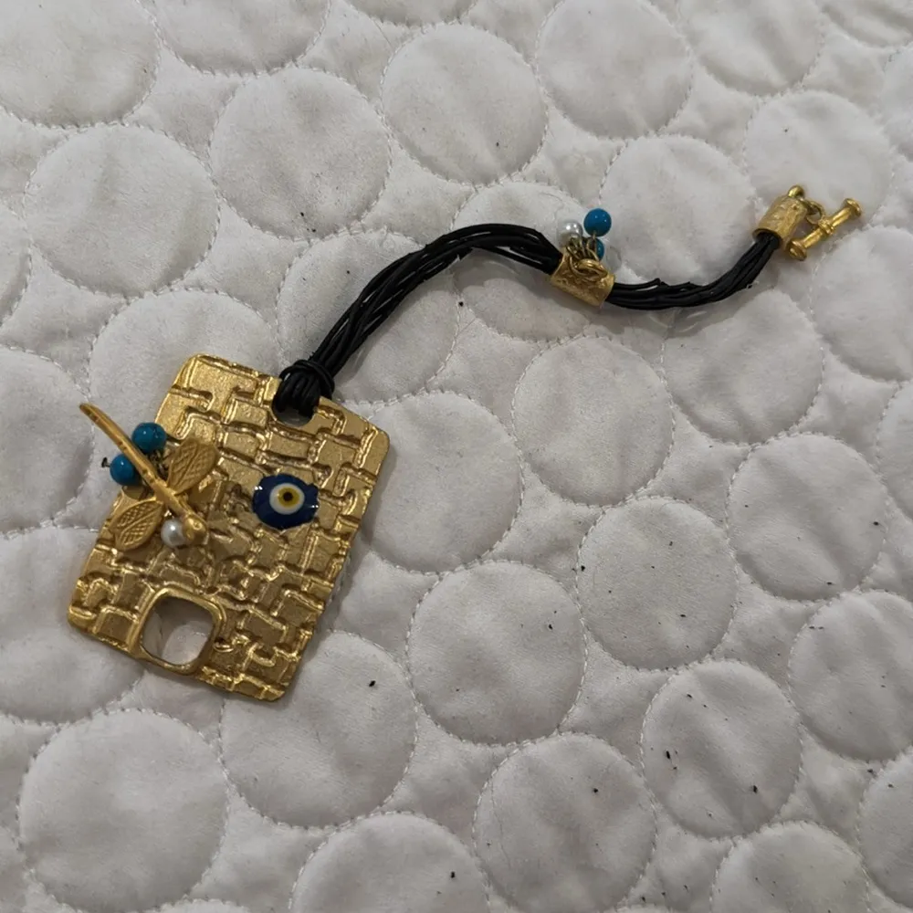 Women Gold Evil eye protection gold charm for purse - Image 2