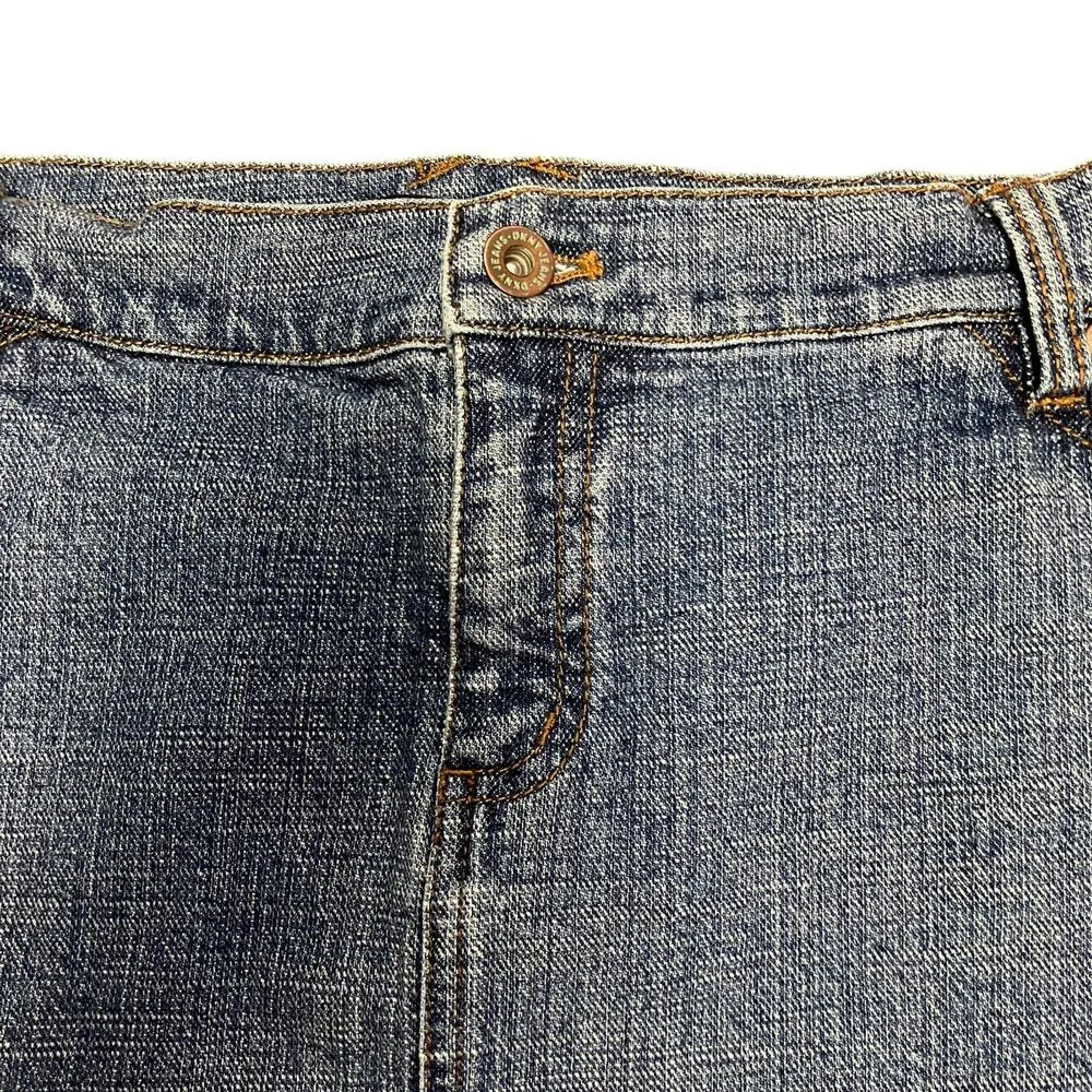 Vintage Y2K DKNY Jeans Denim Mini Skirt Size 13 - Image 2