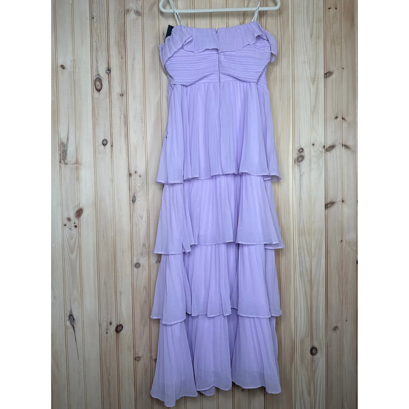 NWT Lulus Always Remarkable Lavender Pleated Off-the-Shoulder Maxi Dress Sz XL - Image 5