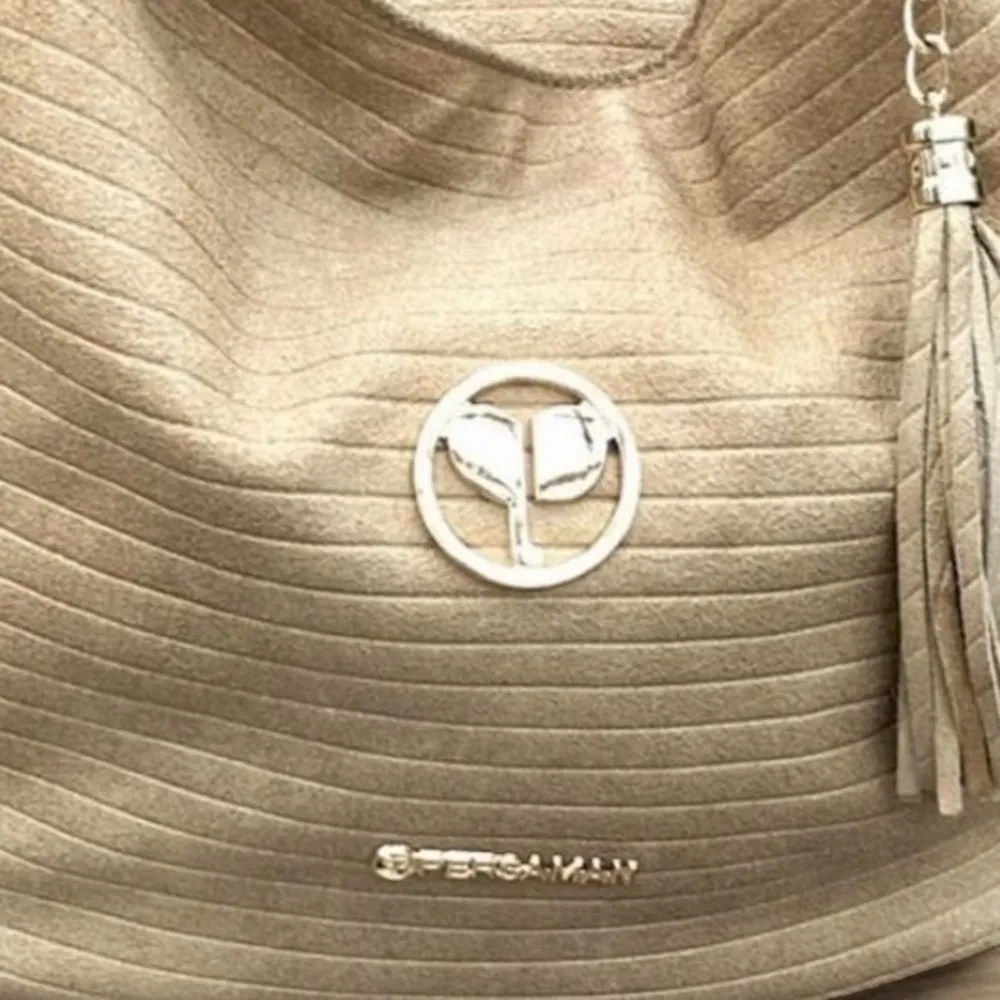 Persaman New York Adriana Python Leather Satchel Beige Handbag Made in Italy Tan - Image 4