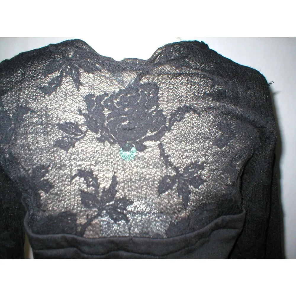 New Womens NWT NIU Black L Designer Dress Lace Wool Long Sleeves Large NIU' - Image 3