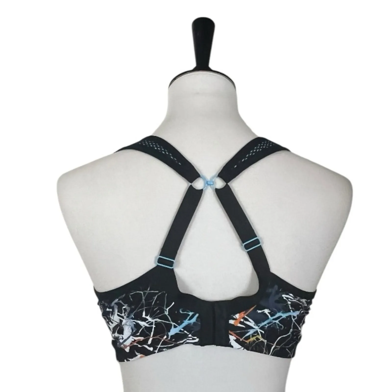 Panache Sports Bra Convertible Underwire Lined Black Multi Women’s Size 38DDD - Image 4