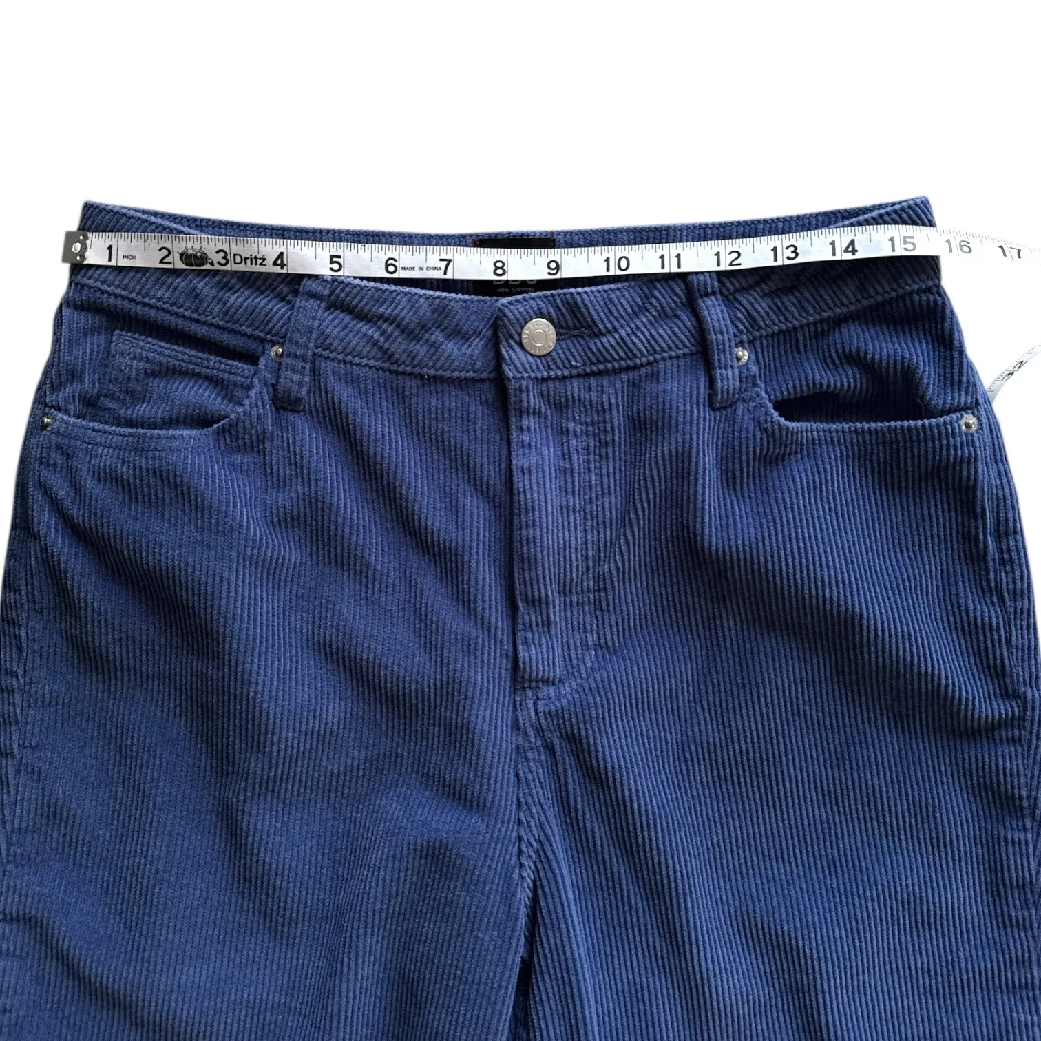 BDG Mom High-Rise Corduroy Pants‎ Blue Cotton Blend Casual Comfort Size 30 - Image 6