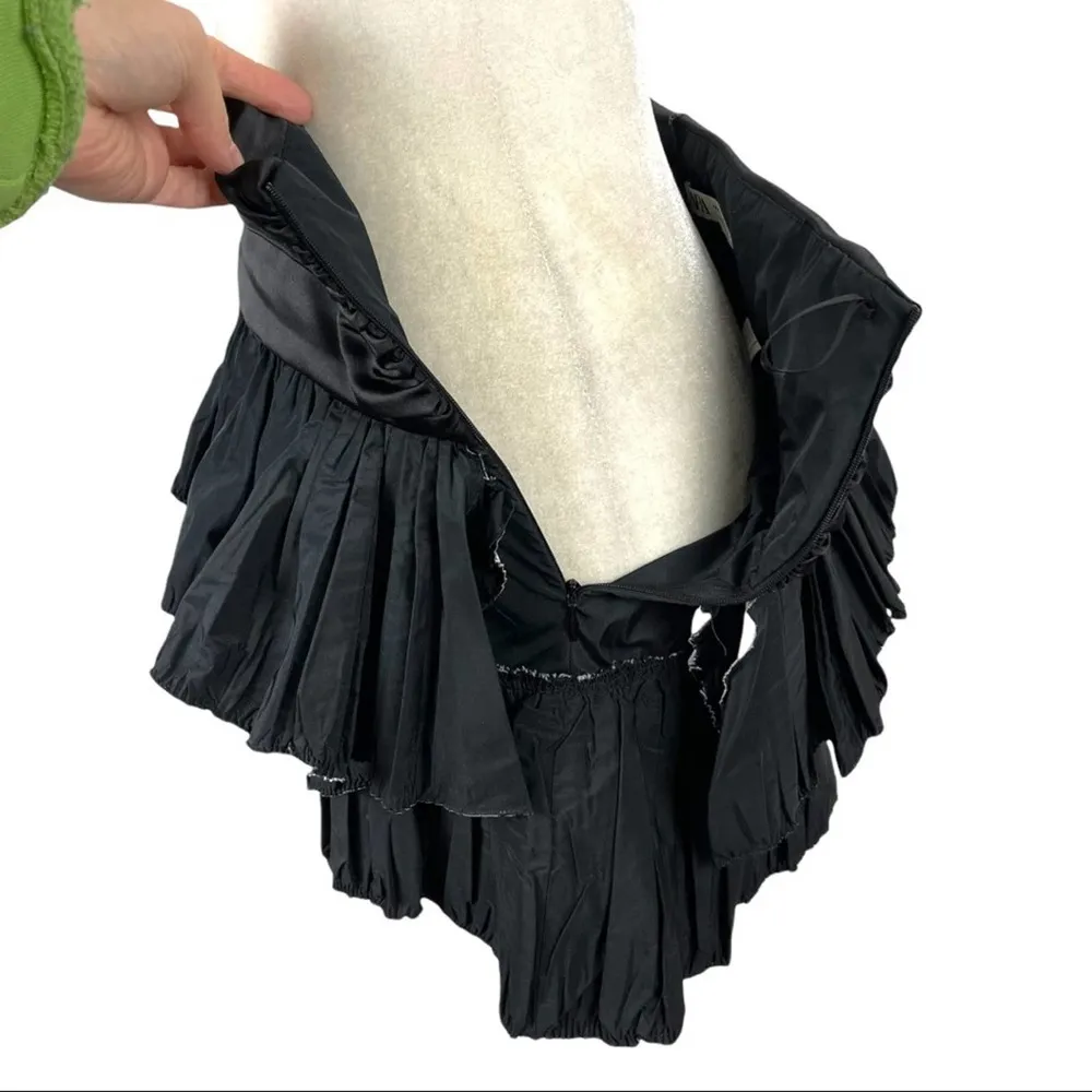 NWT Zara Black Frilled Mini Skirt With Ruffles Tiered Party Bloggers Fave Sz M - Image 10
