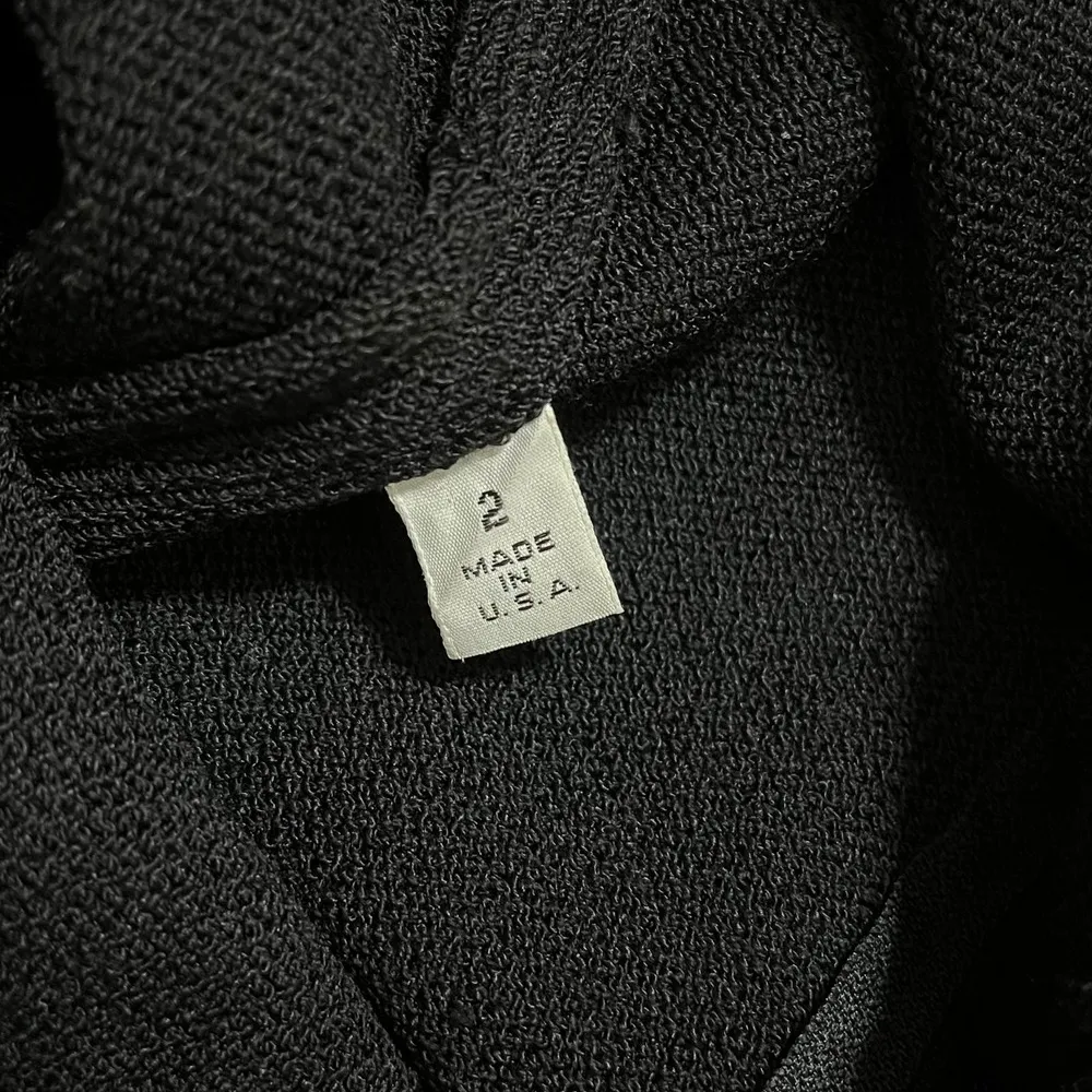 St John Collection Black Santana Knit Long-Sleeve Fitted Tunic Top - Image 5