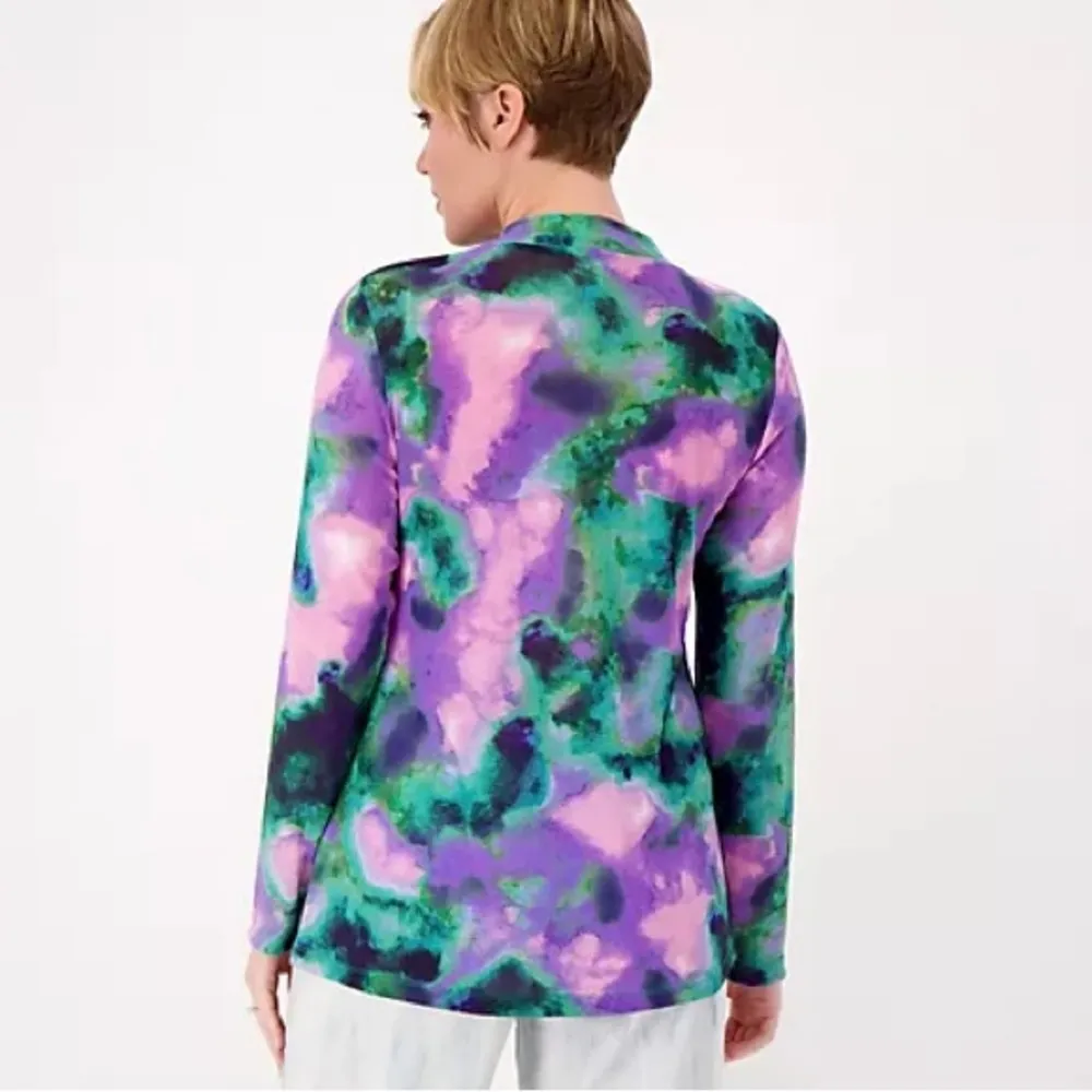 Multicolor LOGO by Lori Goldstein Printed Blouse - Image 2