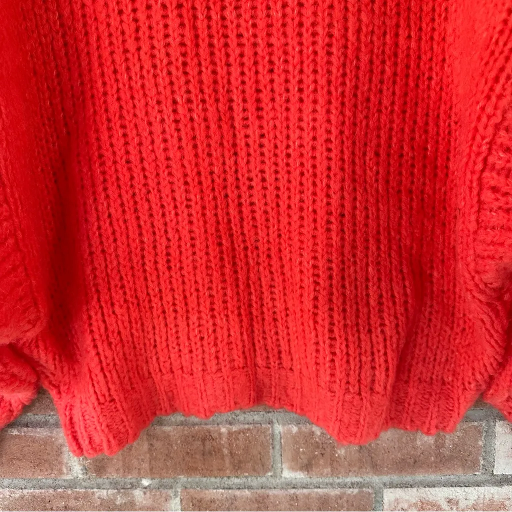 Pilcro Anthropologie Zamora Cowl Neck Sweater Oversized Women’s Small Coral Pink - Image 12