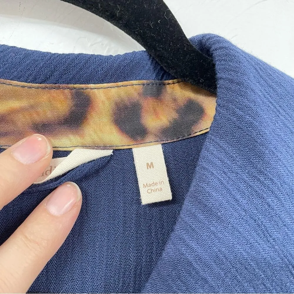 Soft Surroundings Blue Long Sleeve Maxi Dress M - Image 6