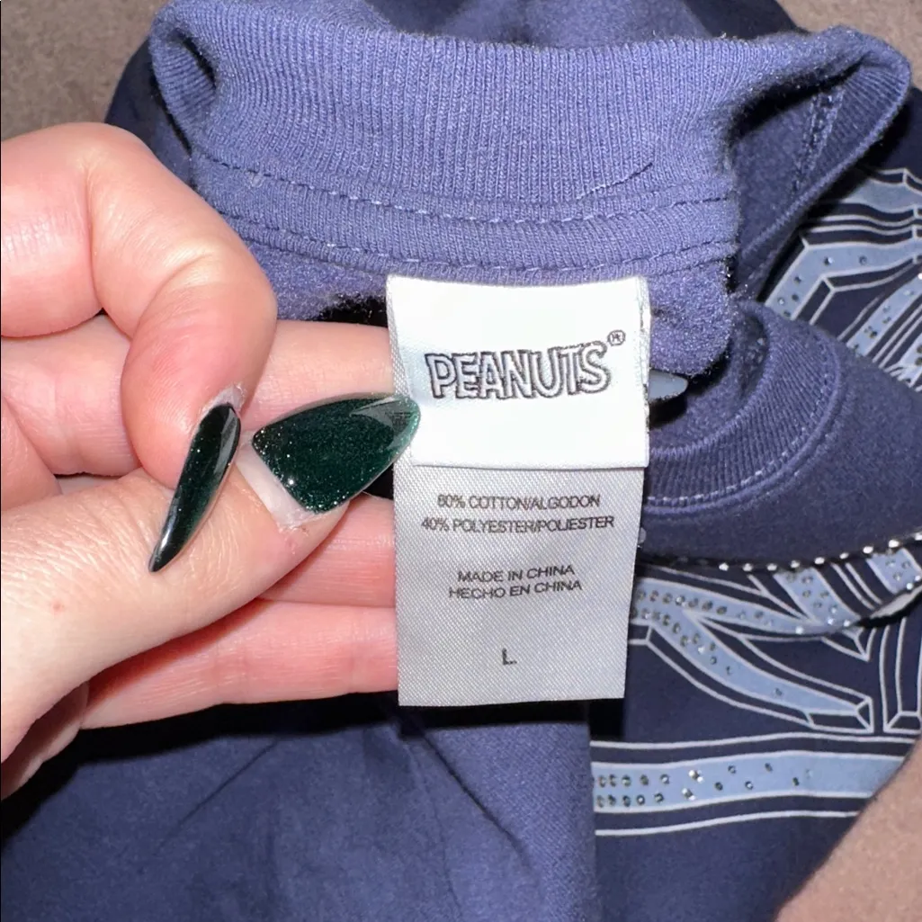 Peanuts Snoopy Rhinestone Crewneck Juniors NWOT Blue Size undefined - Image 6