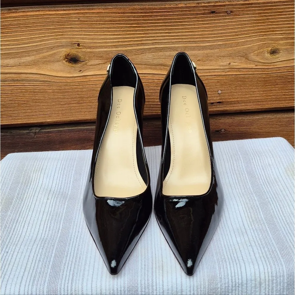 Dee Ocleppo 76mm Santorini pumps HEELS shoes Black Size 6 - Image 4