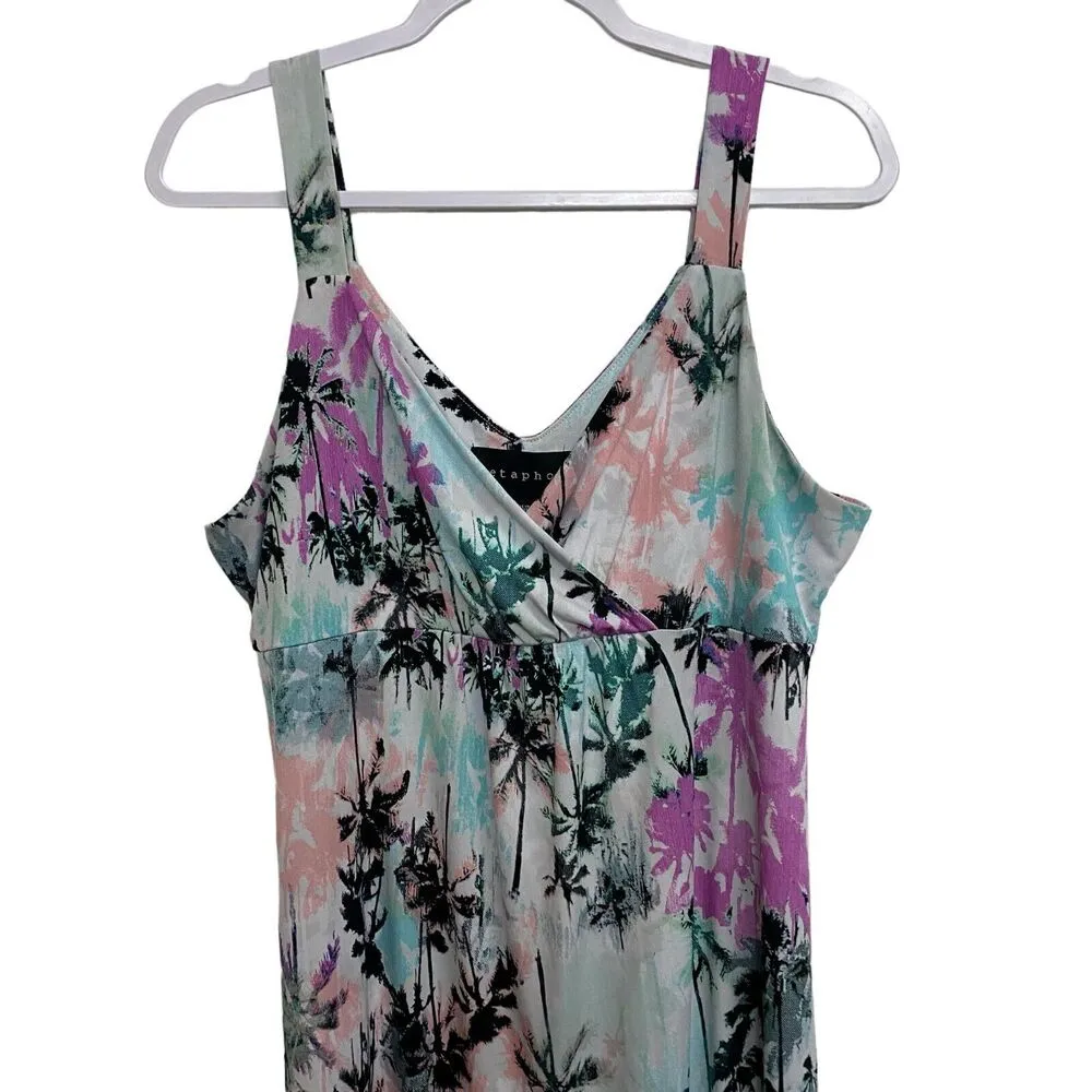 Metaphor Women's Floral Print V-Neck Maxi Dress Size XL - Image 3