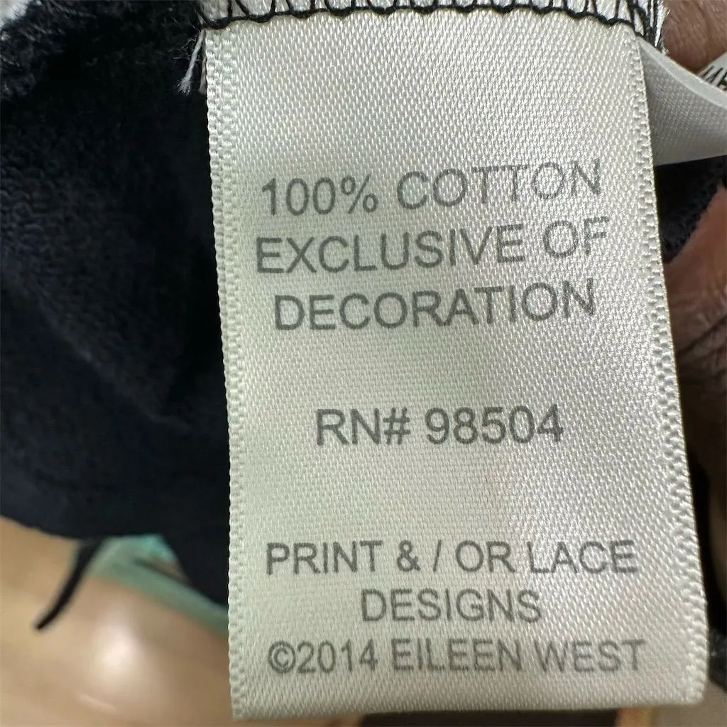 Eileen West Women's Short Sleeve Zipper Front Chemise Night Gown Black Size S - Image 6