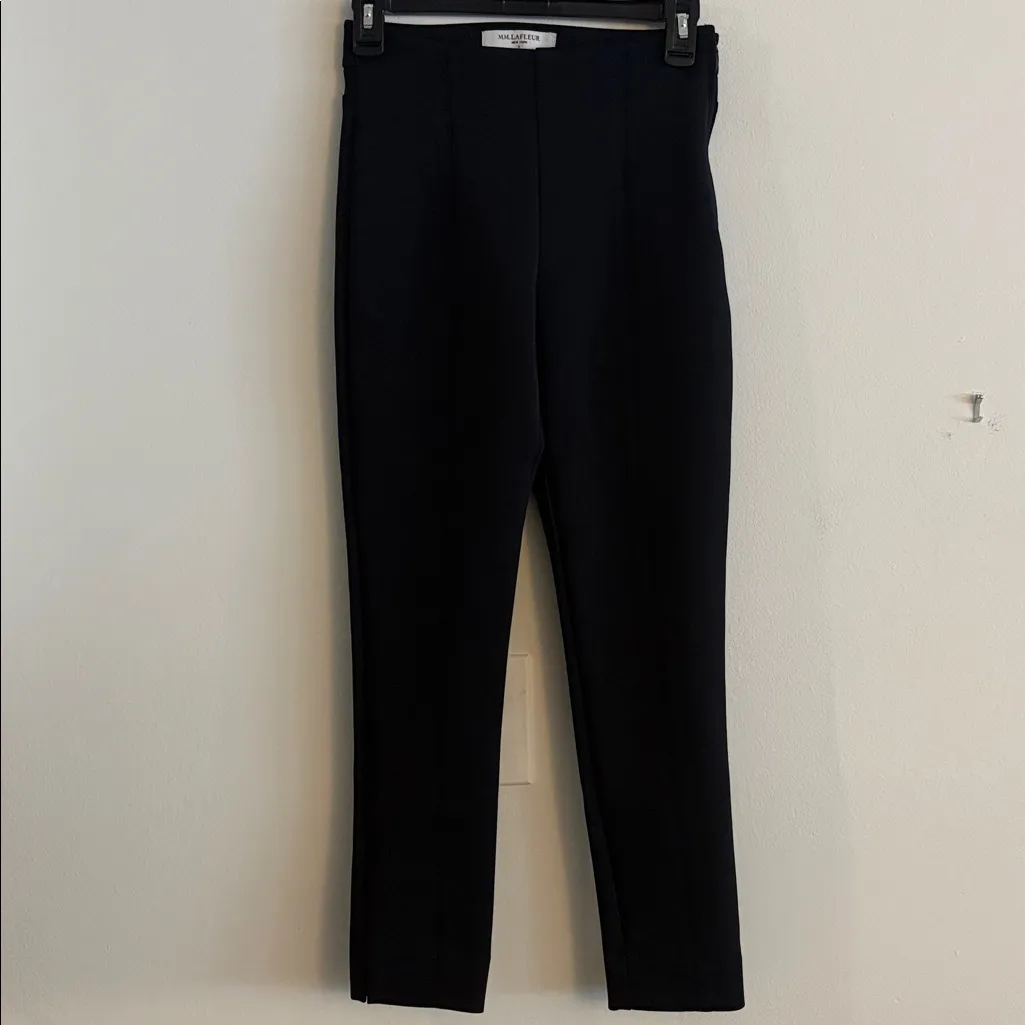 MM Lafleur The Shaw Pant Scuba Black 0 Ankle High Rise Minimalist Work Career - Image 11
