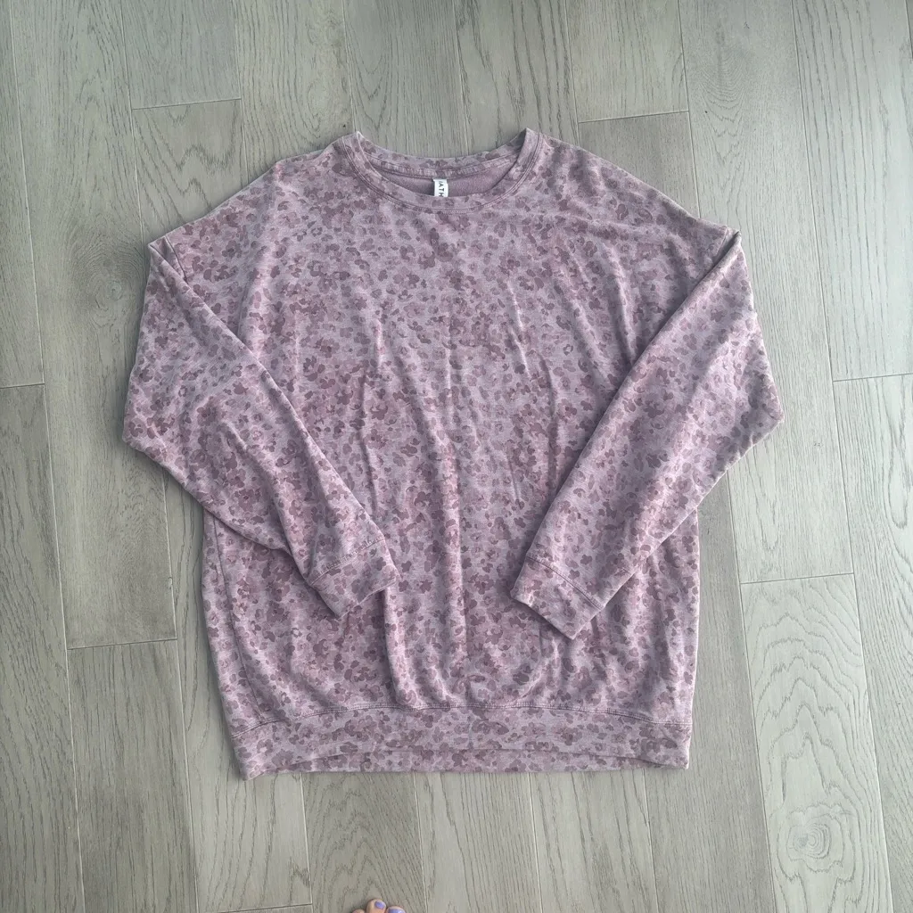 Athleta Studio to Street Pullover Sweatshirt Large Pink - Image 3