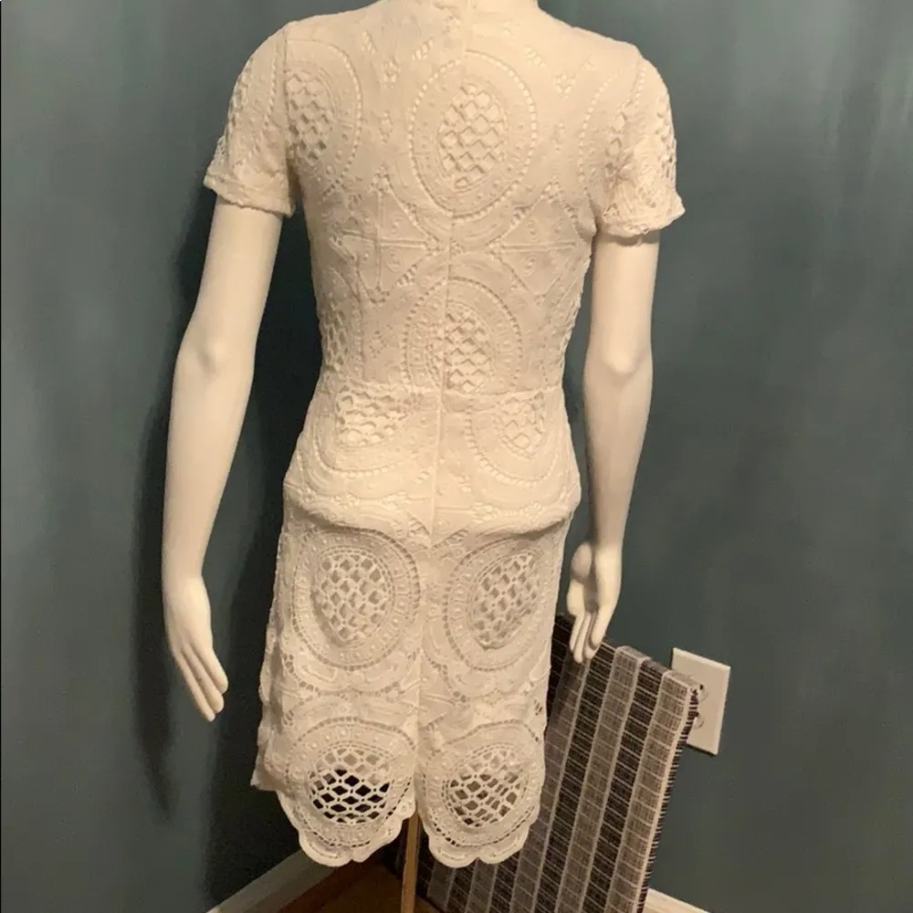 Missguided White crocheted short sleeve dress - Image 6