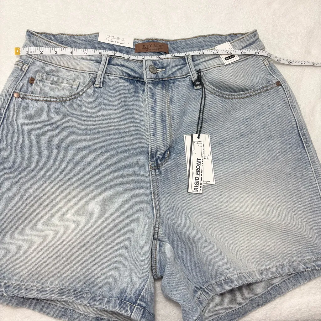 Judy Blue High Rise Rigid Front Blue Jean Shorts Size 1XL Style#JB150255LT-CO - Image 3