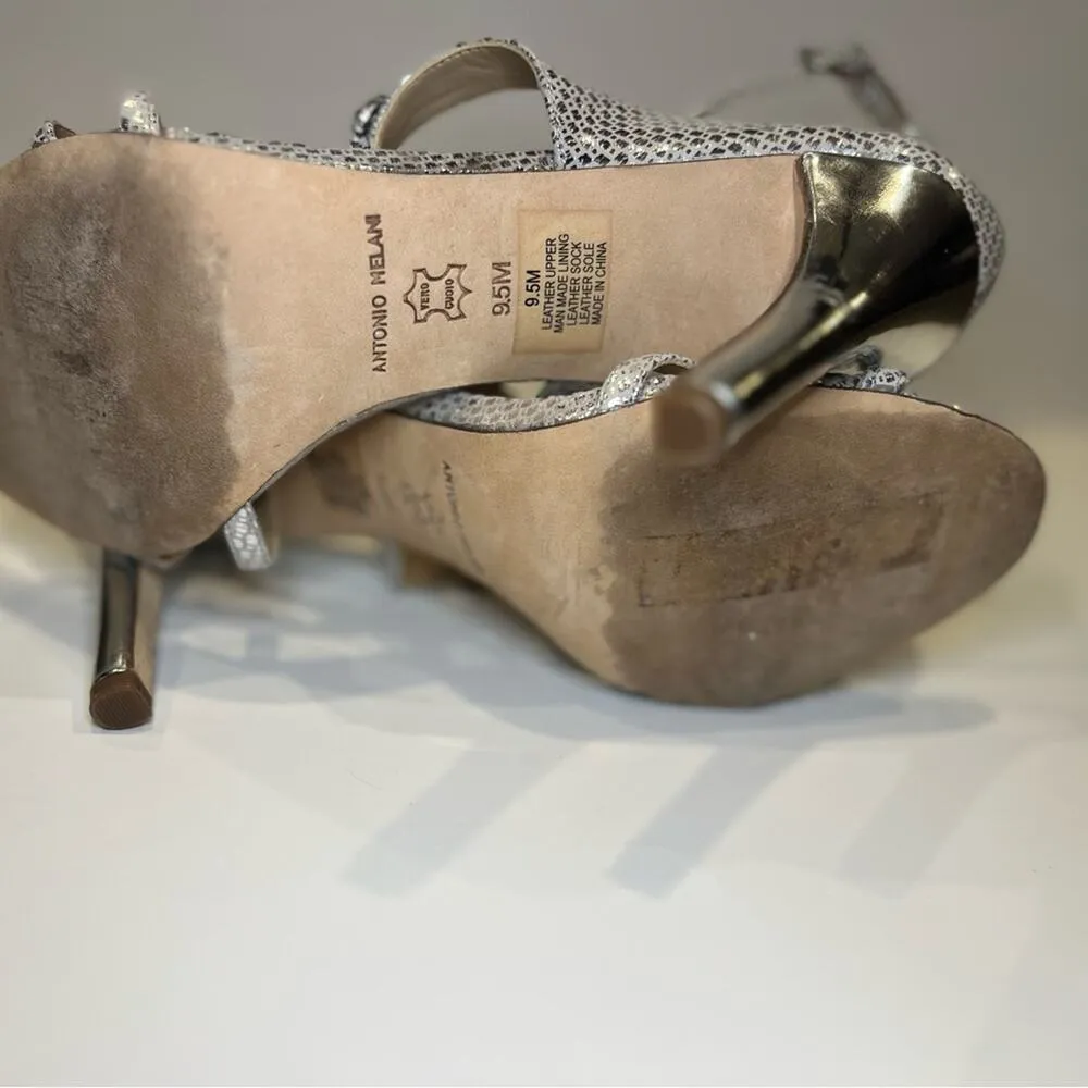 Antonio Melani Women's Rhinestone Strappy Heels Size 9.5 - Image 5