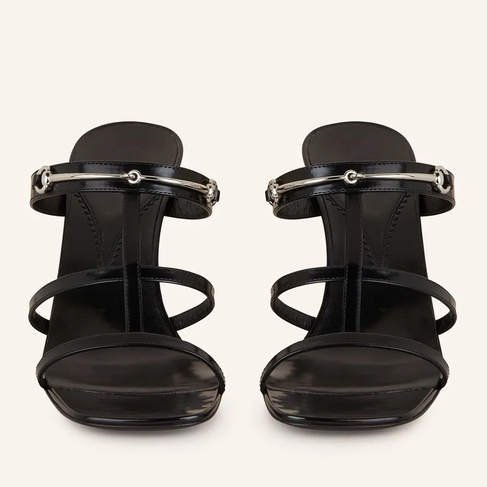 Gucci Divine Horsebit-Detailed Leather Mules 1000 Nero Size 39.5 +DustBags - Image 6