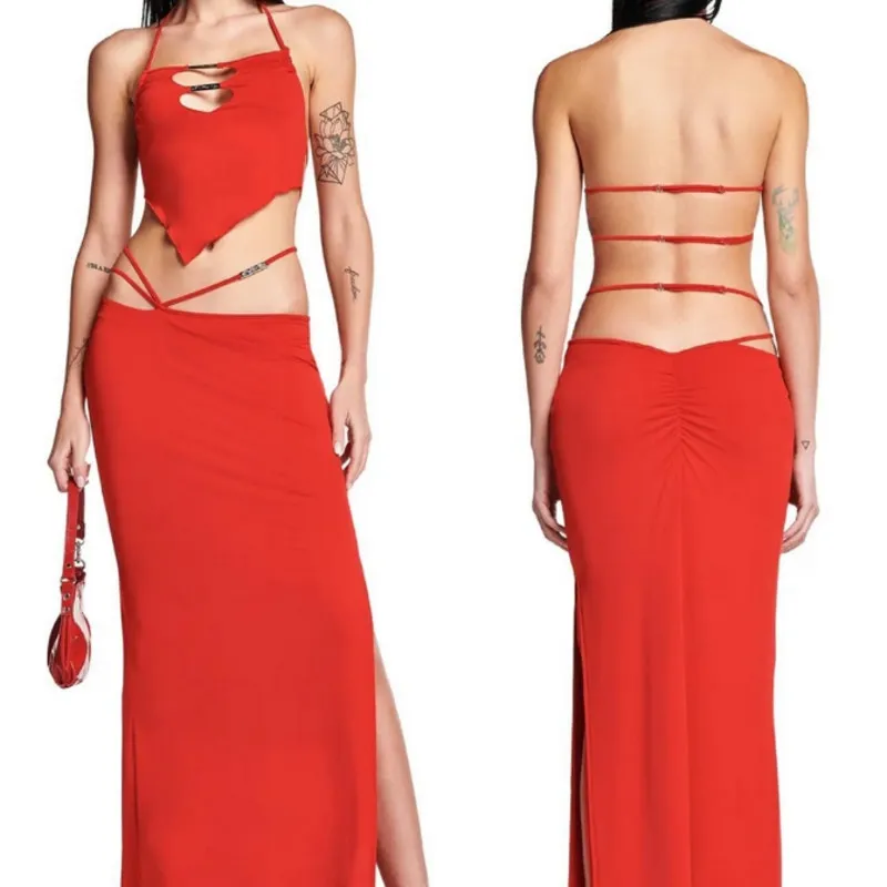 I.AM.GIA Kammy Skirt Red Valentine Romantic Cut Out‎ Strappy Night Out Medium - Image 2