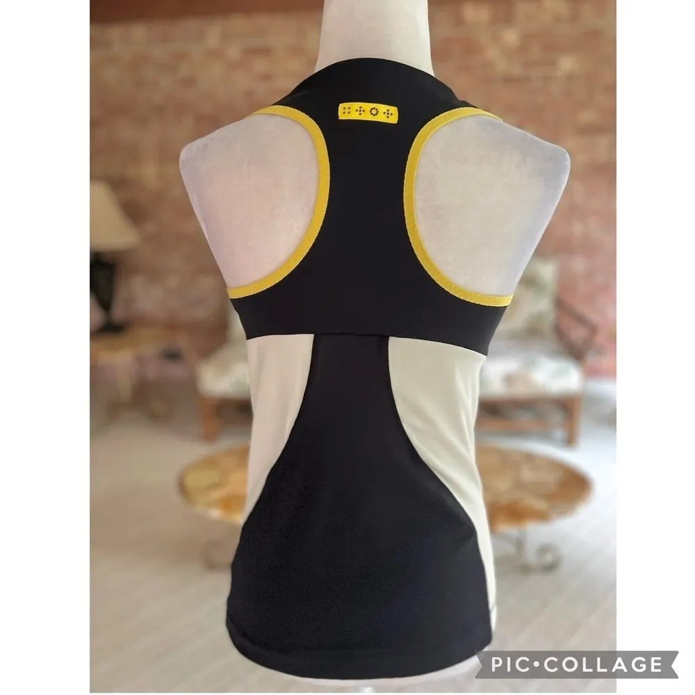 ASOS Tank Top Athletic Racerback Full Zip Black Multi size 6 Sports Gym Workout - Image 9