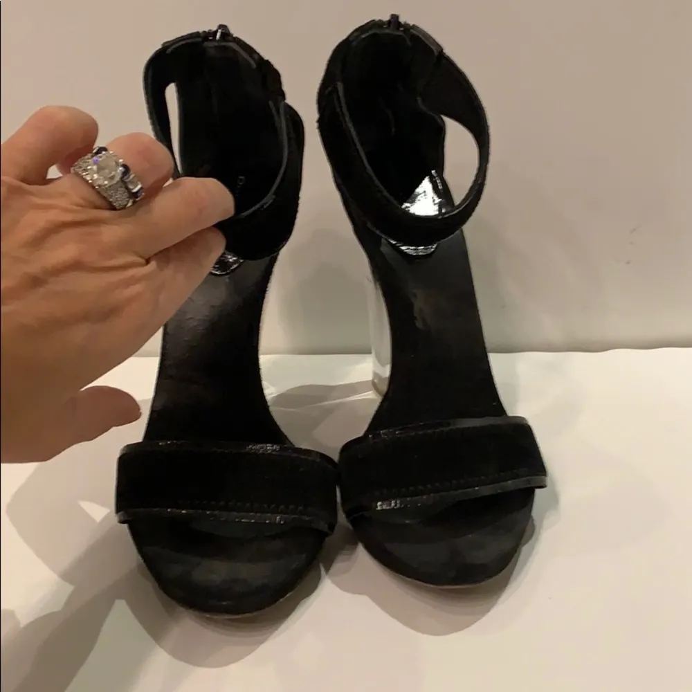 Donna Karan Collection Black Suede Heels - Image 6