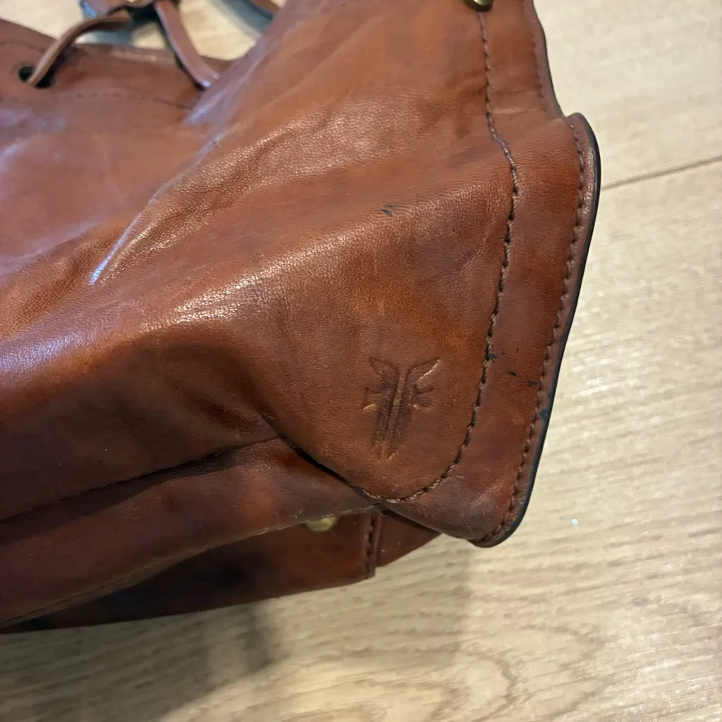 Frye Demi Hobo Satchel Brown Leather Bag - Image 4