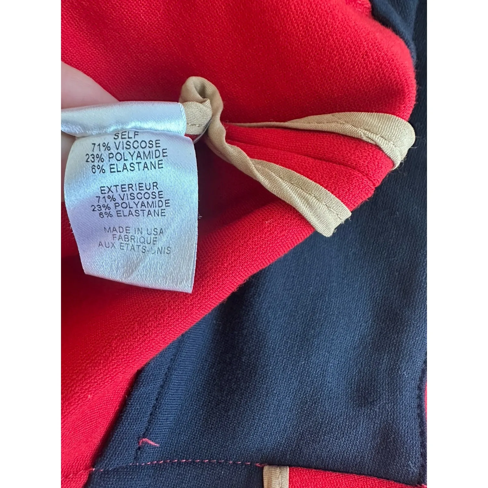 Women's Red Ponte Cosmic Short Swing Jacket, Diane von Furstenberg, Sz: 2 (b1) - Image 6