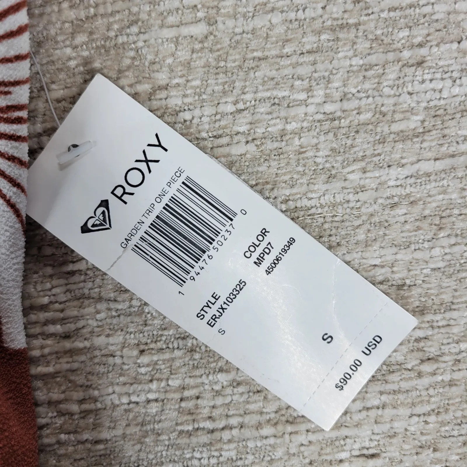 Roxy Garden Trip One Piece Swimsuit Size S Brown Tropical Floral Print - Image 2