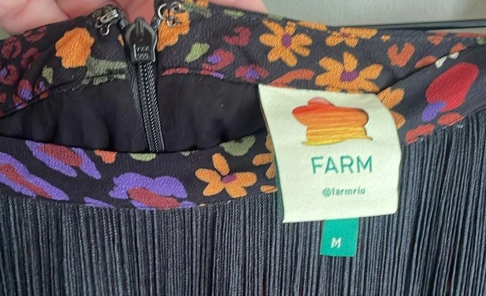 Farm Rio Wild Mix Mixed-Print Fringe Midi Skirt - Image 8